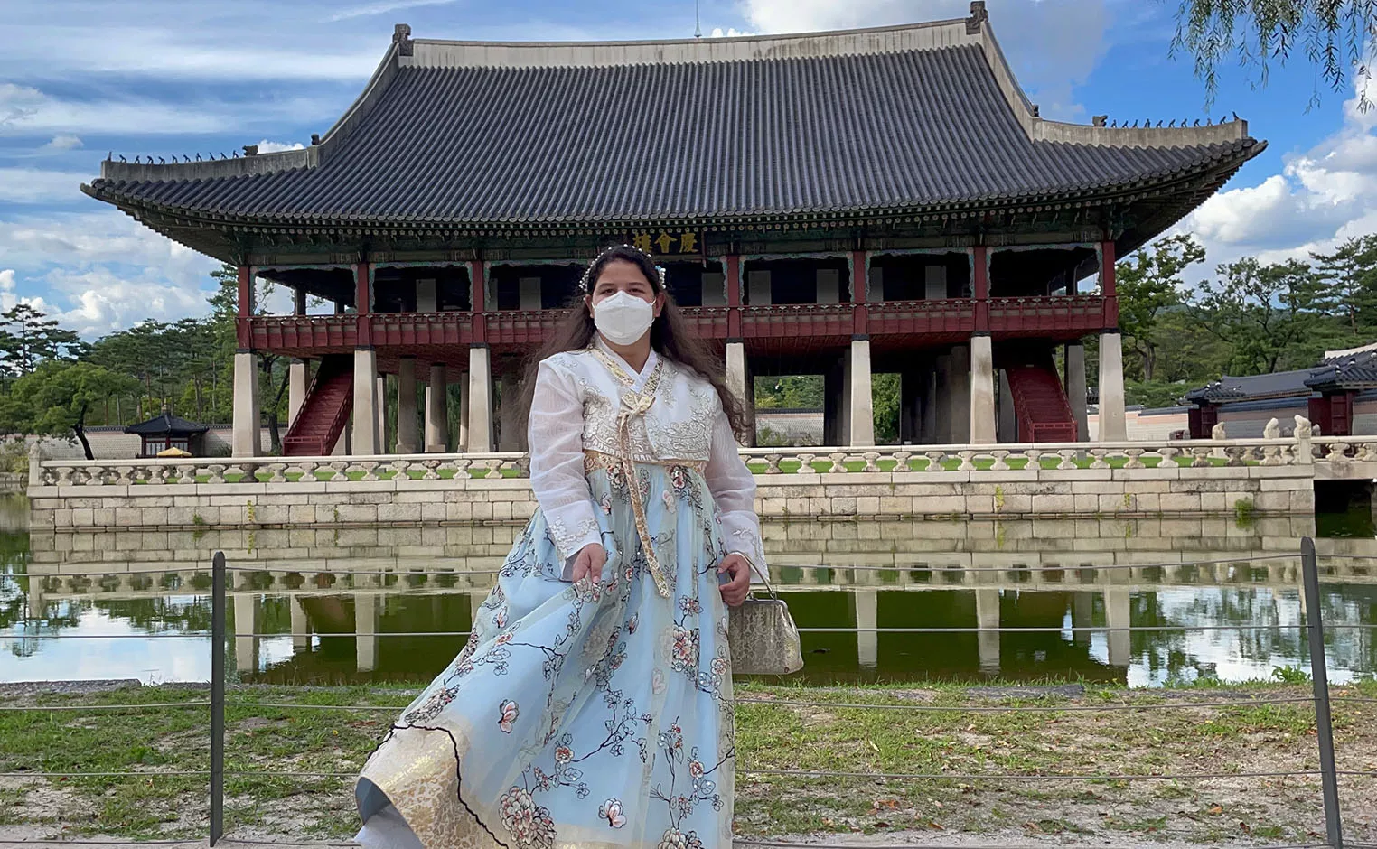 student in Gyeongbok Palace , South Korea