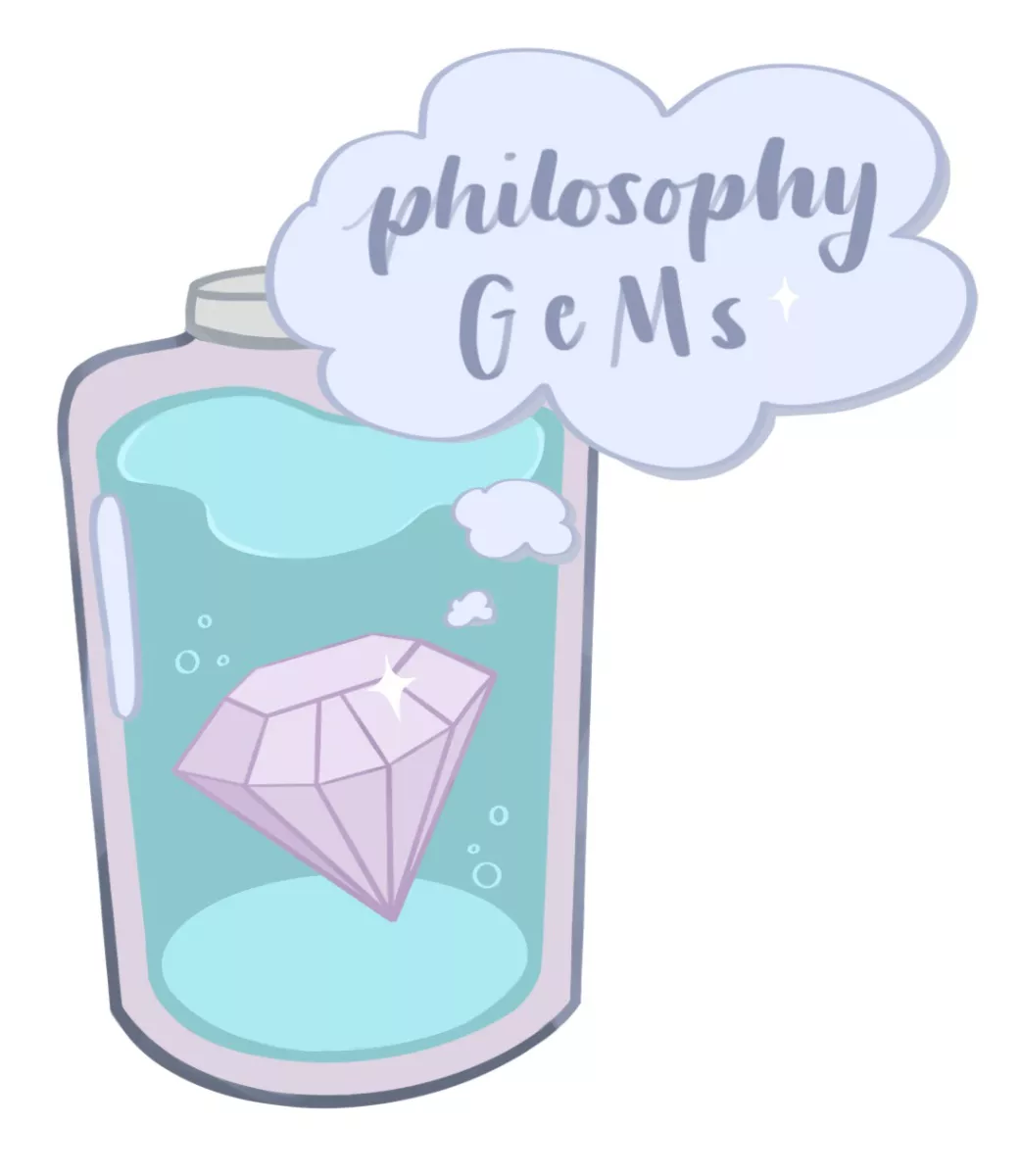 GeMS logo Jar with pink gem in water