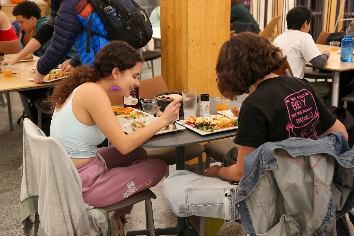 students dining in the Dining Center